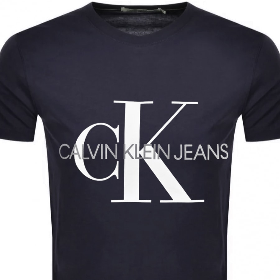 Alternative Image for ProductCalvin Klein Jeans Slim Monogram Logo T Shirt Navy2